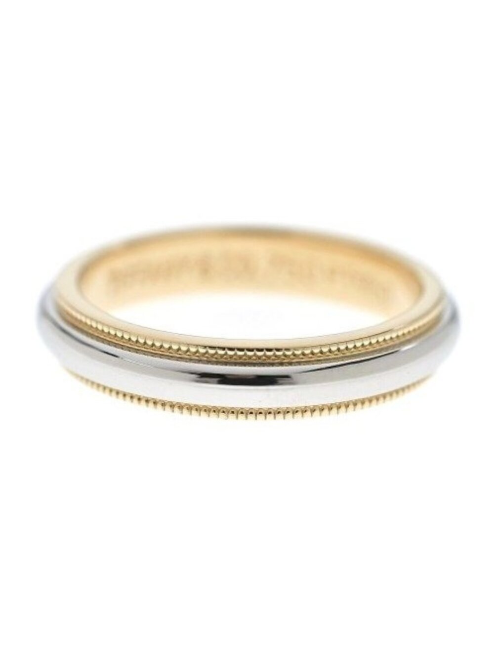 Tiffany & Co Milgrain Band Ring 18k Yellow Gold 750 New